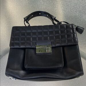 Michael Kors Black Quilted Satchel